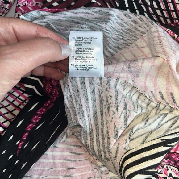 Sunday Artsy Geometric Asymmetrical Striped Top Long Sleeve Shirt Size Large ? - Picture 11 of 13